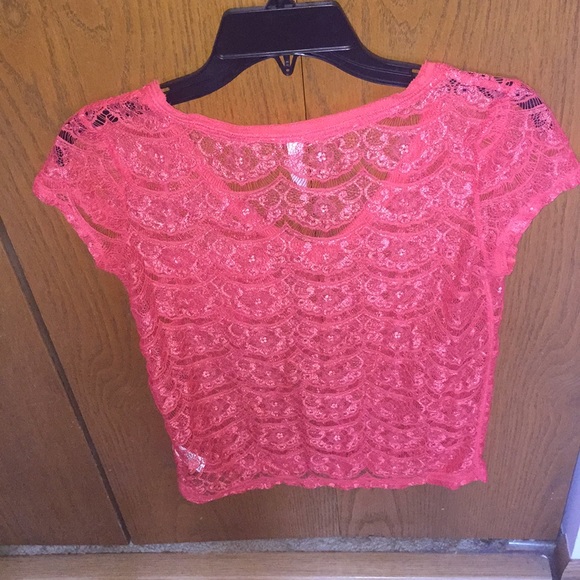 Aeropostale coral lace top - Picture 4 of 5